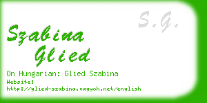 szabina glied business card